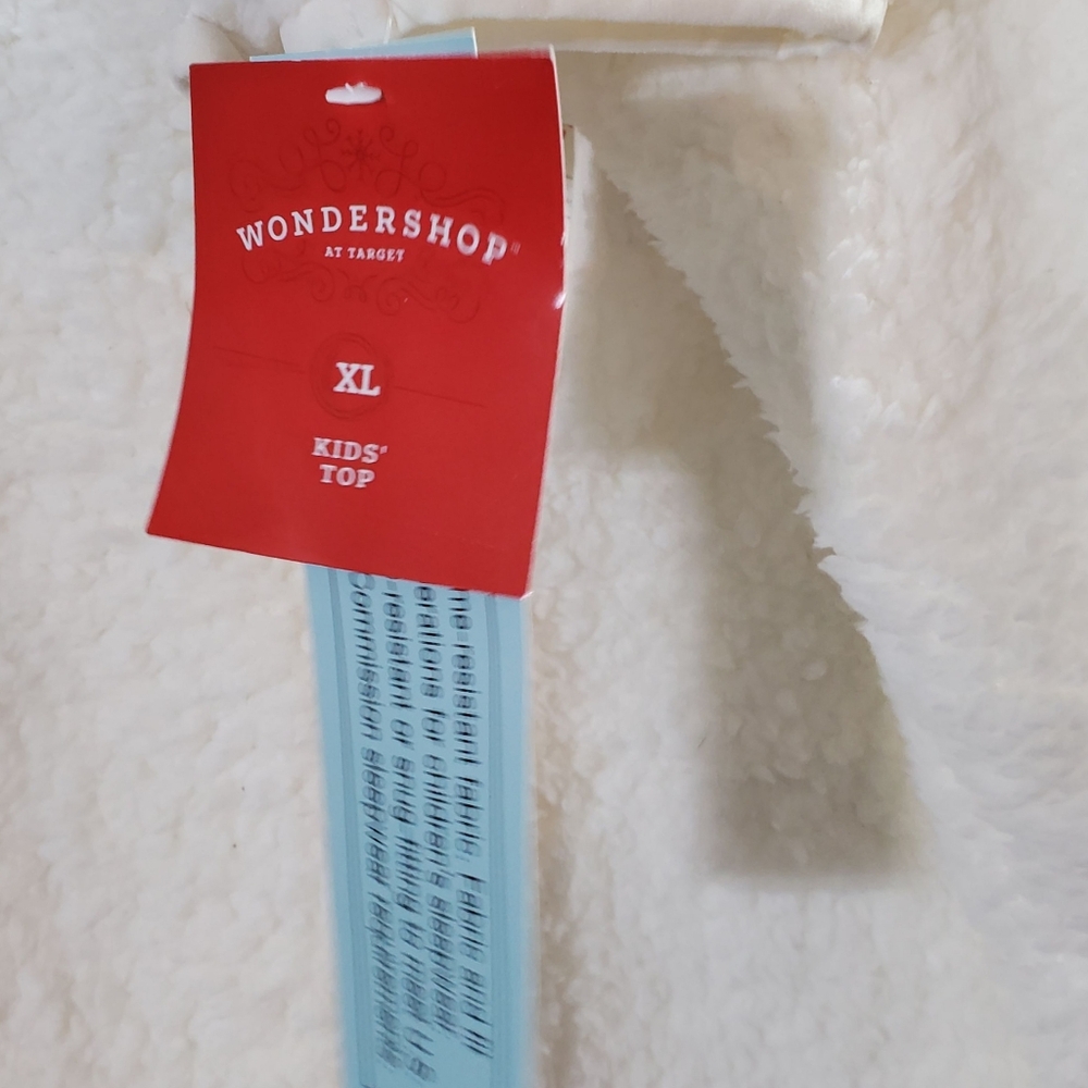 Wonder Nation - Girls XL/14 White Fleece Pullover Sleepwear - Picture 6 of 10